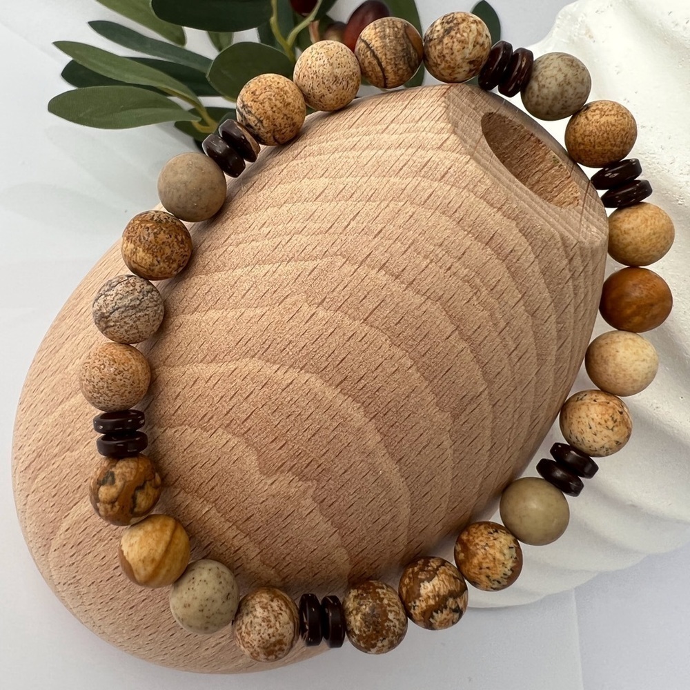 Jasper Beaded Stretch Bracelet - Picture 14 of 14
